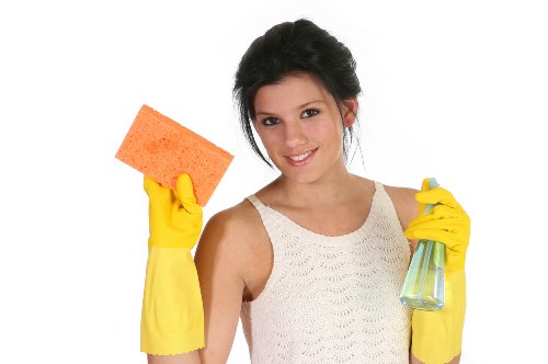 Professional carpet cleaning in a modern living room