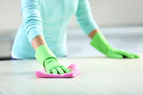 Final inspection after Airbnb cleaning with fresh linens and tidy spaces