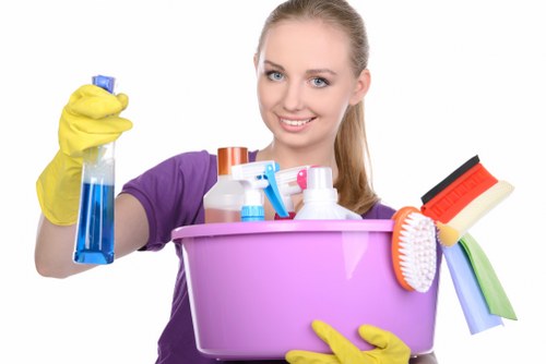 A tidy kitchen surface after house cleaning
