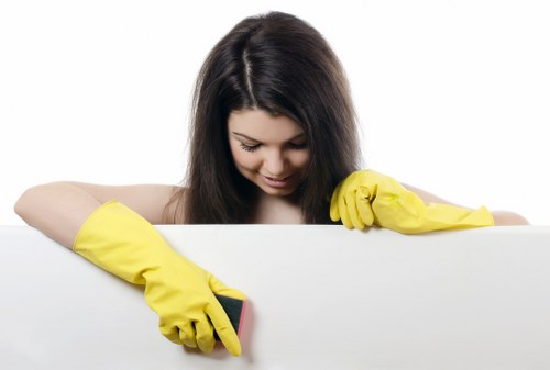 Professional upholstery cleaning of a modern sectional sofa